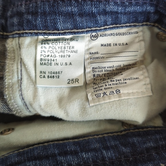 AG Adriano Goldschmied Tomboy Crop Jeans SZ 25 - Picture 14 of 14